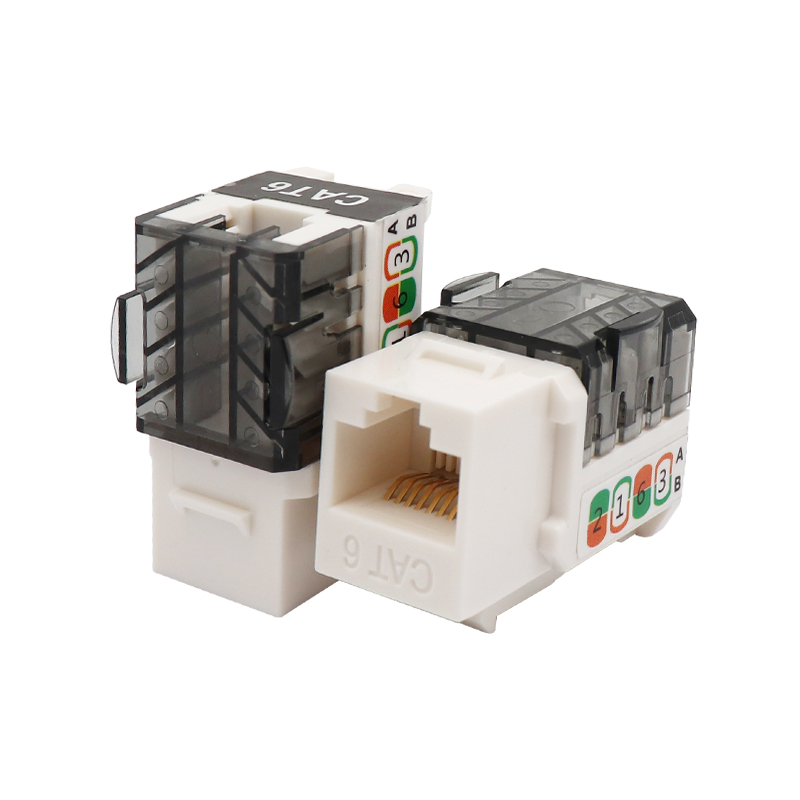 CAT6 UTP tenký typ 90 stupňov Punch Down Keystone Jack
