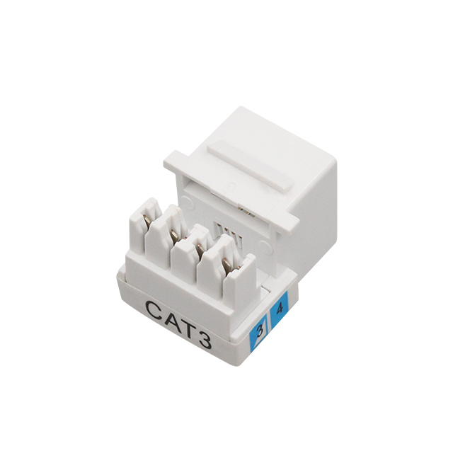 CAT3 RJ11 6P4C 90 stupňov UTP Punch Down Keystone Jack