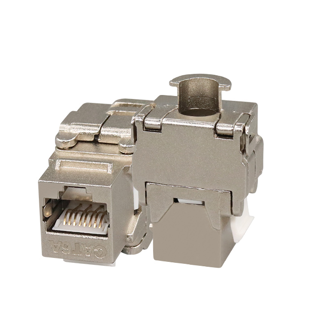 Cat6a tienená zinok zink 180 stupňov bez toollesa Keystone Jack