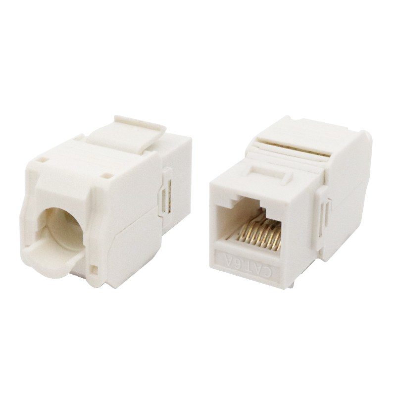 Cat6a netienený 180 stupňov bez toollesa Keystone Jack