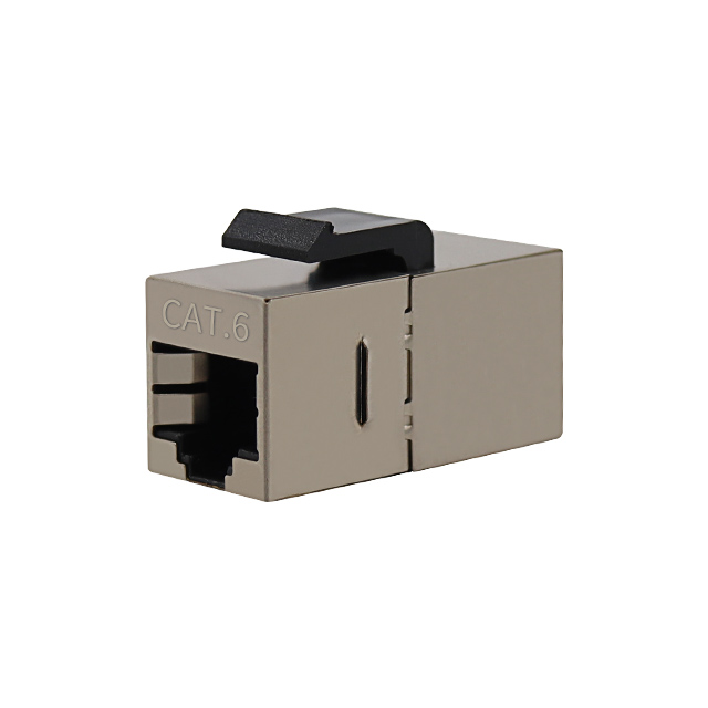 Cat6 tienené 180 stupňov RJ45 ženský kľúčový jack inline coupler