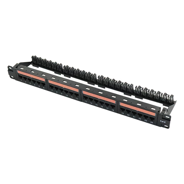 Nový 19'''1u 24 Port Cat6 UTP Punch Down Patch panel s káblom Manager