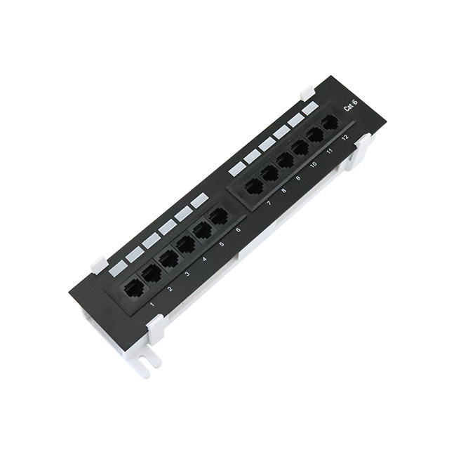 Nástenná montáž 10''1U 12 Port Cat6 UTP Punch Down Patch Panel