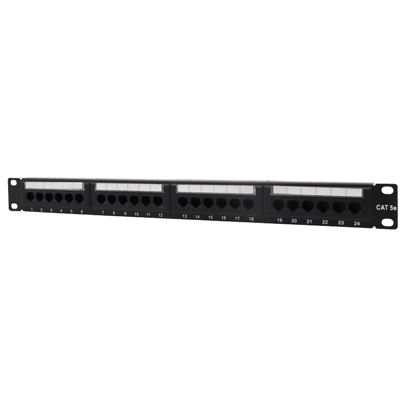 19''1U 24 Port Cat5e UTP Punch Patch Panel s káblom Manager