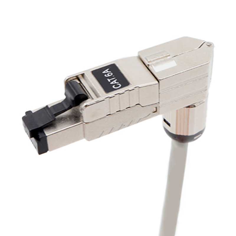 CAT6A STP 90-stupňový sieťový modul bez nástrojov